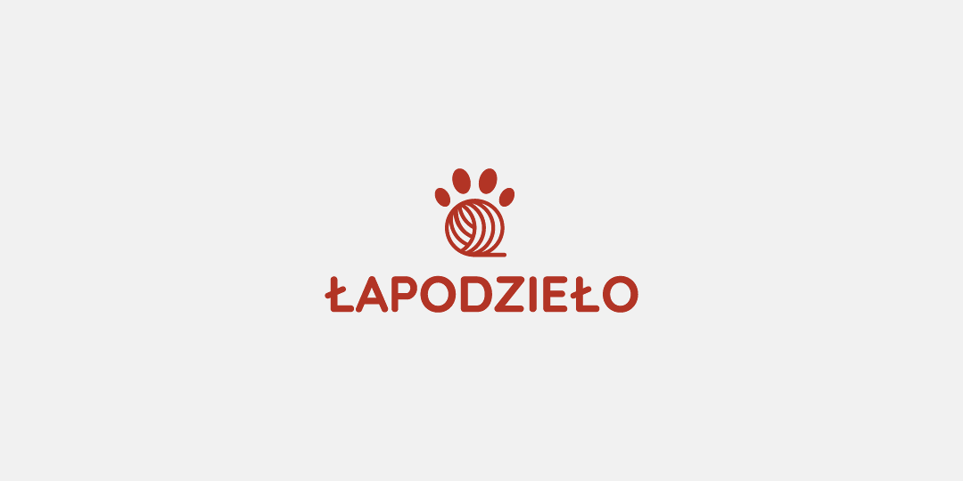 Łapodzieło – logo  dla sklepu z gadżetami dla zwierząt