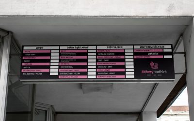 Różowy wafelek – menu PCV